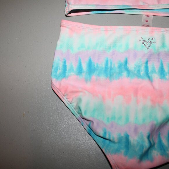 Multi Color 2 Pcs Justice Bikini Swimsuits Size 10 - Picture 9 of 10